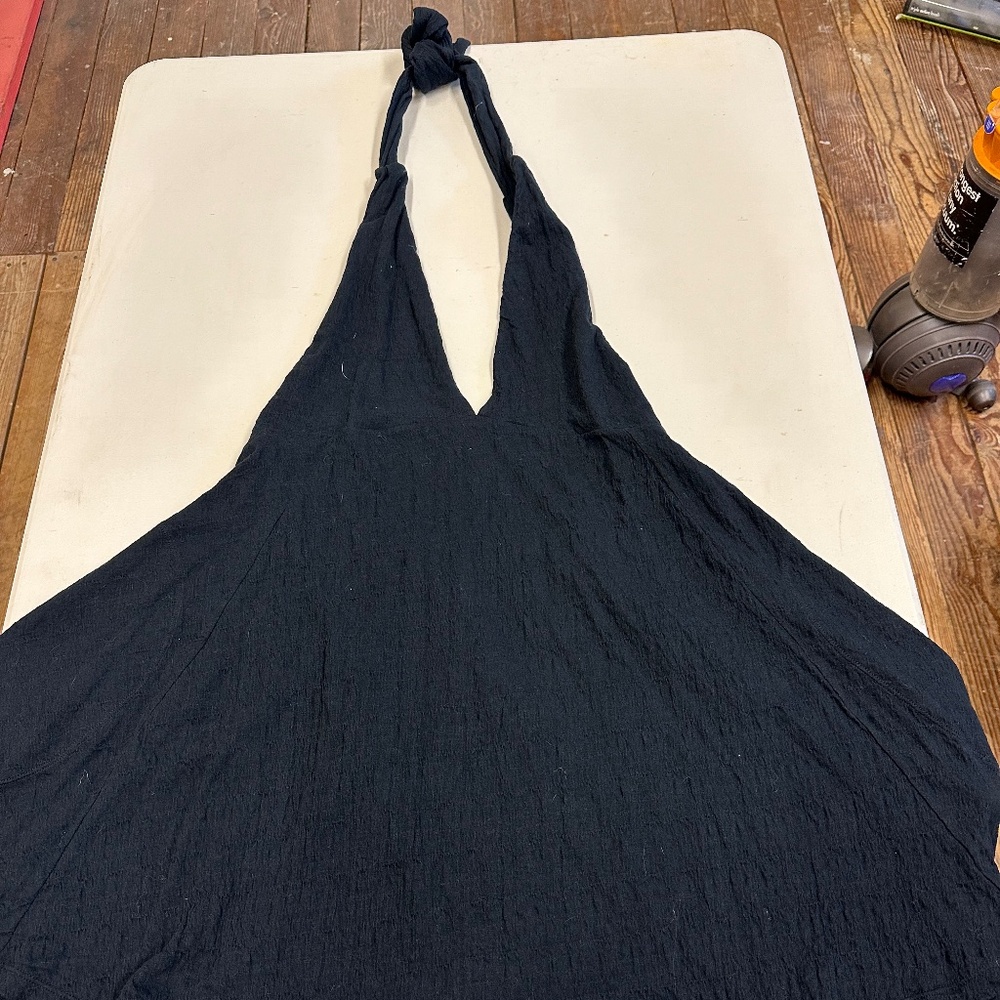 Free People Beach black halter dress size Large